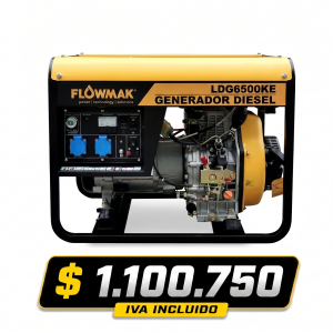GENERADOR FLOWMAK DIESEL LDG6500KE 220V 5KW PE.