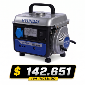 Generador Hyundai Gasolina 0,65/0,78 Kw/Kva Partida manual monofásico